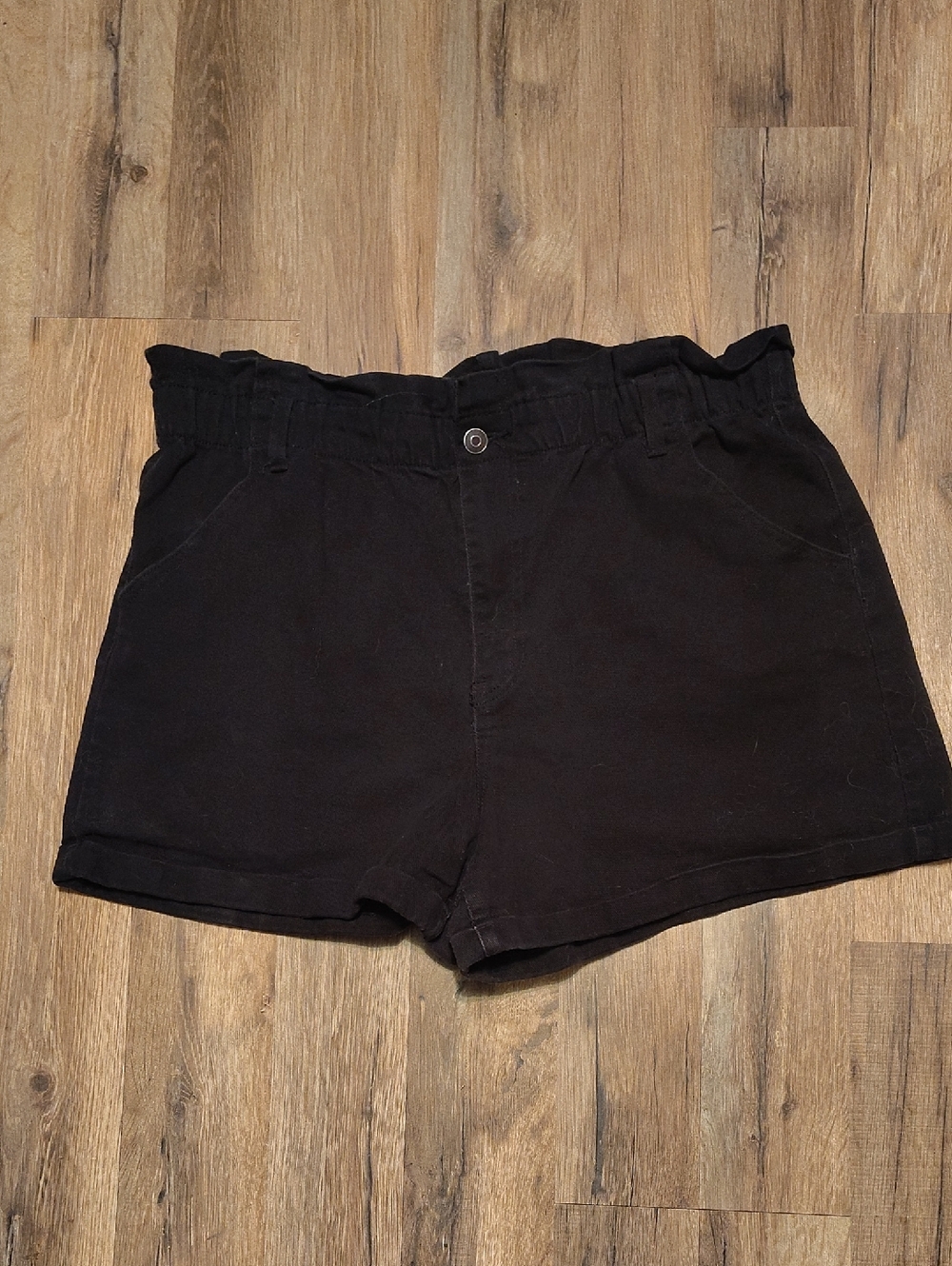 No Boundaries Black Paperbag High-Waist Shorts